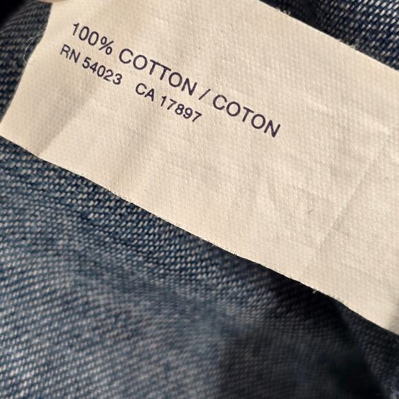 Gap Blue Demin Jeans Cotton Western Shirt Short Sleeve Top Small - Picture 8 of 8